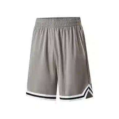 匹克 针织四分裤男比赛训练运动裤健身跑步篮球裤 男款 浅灰