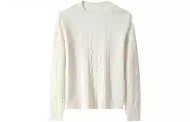 恒源祥 纯色绞花多巴胺减龄羊绒衫 女款