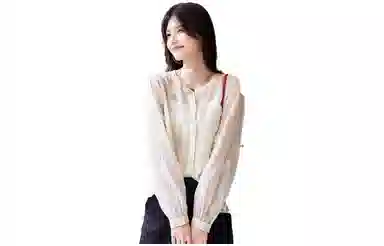 【dme】休闲圆领长袖衬衫 女款