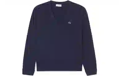 Lacoste V-Neck Knit Sweater Navy