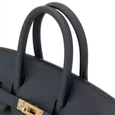 HERMES Birkin 25 H0 Gris misty SwiftToile H
