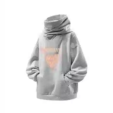 草本初色 字母爱心连帽套头卫衣 男女同款