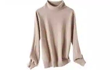 恒源祥 堆堆领纯色打底羊绒衫 女款