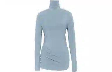 美洋 纯色高领打底休闲长袖衬衫 女款