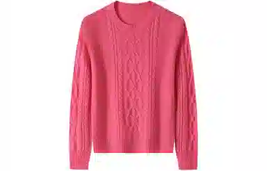 恒源祥 纯色绞花多巴胺减龄羊绒衫 女款