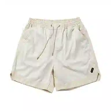 实年服工 松紧腰拼接宽松运动五分潮流休闲短裤 男款