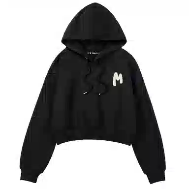 棉致 连帽短款宽松简约舒适通勤卫衣 女款