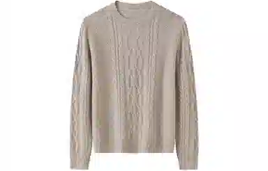 恒源祥 纯色绞花多巴胺减龄羊绒衫 女款