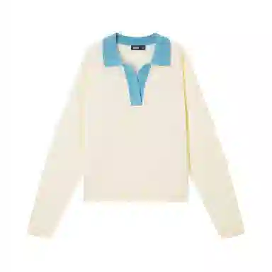 森马 宽松撞色套头长袖针织衫 女款