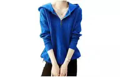 【dme】 连帽半拉链长袖卫衣 女款