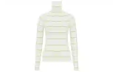 美洋 纯色条纹高领针织衫 女款