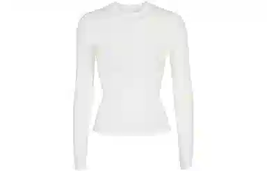 Skims Cotton Jersey Long Sleeve T-Shirt Marble