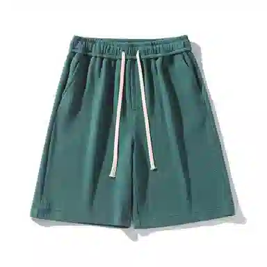 海尔斯 美式高街纯色舒适中腰系带百搭宽松休闲短裤 男款