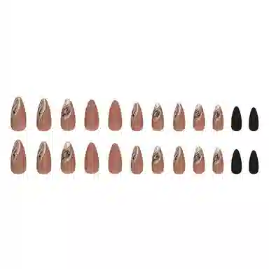 馨枕居 棕色湖泊氛围感气质显白  穿戴甲 杏仁黑色跳色