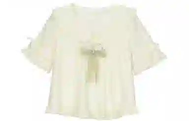 森女部落 花铃湖畔 原创森系娃娃衫上衣田园风衬衫