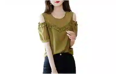 【dme】 通勤法式纯色短袖衬衫 女款