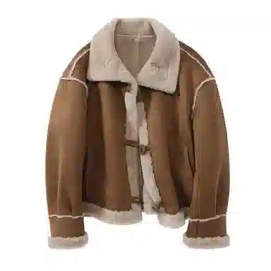 XIANGYING Solid Color Lapel Jacket