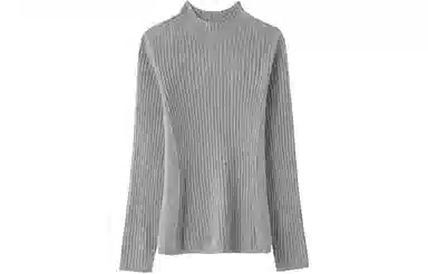 恒源祥 竖坑条修身羊绒衫 女款