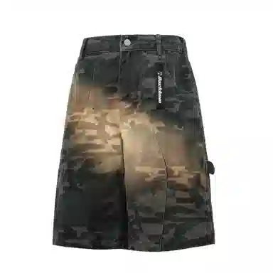 大卫贝肯 美式复古潮牌高街大口袋设计高级感痞帅透气宽松直筒垂感百搭工装五分裤休闲短裤 男女同款