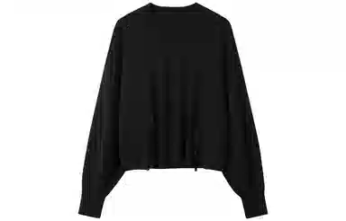 恒源祥 纯色圆领宽松落肩简约休闲长袖针织衫 女款