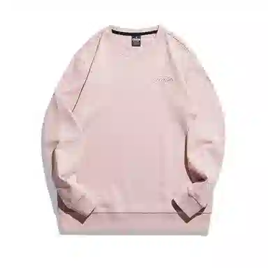 特步 纯色宽松圆领套头卫衣 女款