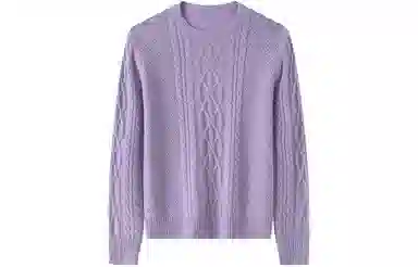 恒源祥 纯色绞花多巴胺减龄羊绒衫 女款