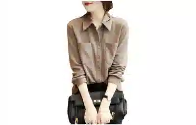 【dme】 纯色加厚设计感长袖衬衫 女款