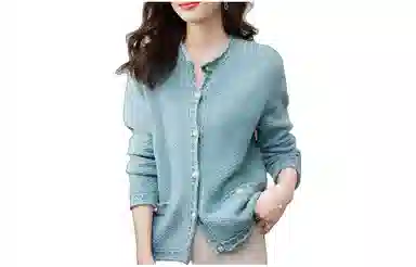 【dme】 小香风开衫圆领长袖针织衫 女款