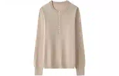 恒源祥 纯色圆领打底针织羊绒衫 女款