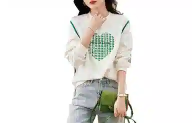 【dme】 圆领爱心宽松卫衣 女款