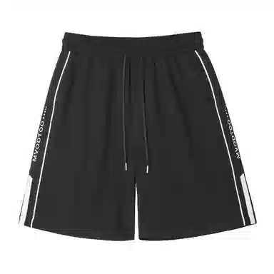 海尔斯 立体刺绣五分织带宽松休闲短裤 男款