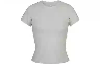 SKIMS COTTON JERSEY T-SHIRT T LIGHT HEATHER GREY