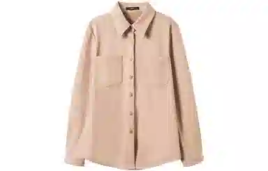 【dme】 纯色加厚设计感长袖衬衫 女款