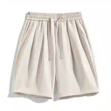 海尔斯 美式高街户外纯色百搭中腰宽松系带休闲短裤 男款