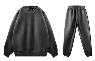 我是大卫 潮牌圆领宽松韩版潮流休闲九分束脚卫裤卫衣套装 男女同款