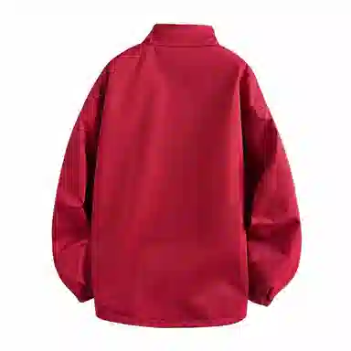 兰缪 美式高街风复古纯色基础款字母品牌防风日常山系通勤户外百搭运动休闲宽松长袖夹克外套 男女同款