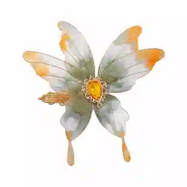 蒙妮 古风幻彩蝴蝶 合金 发夹 女款