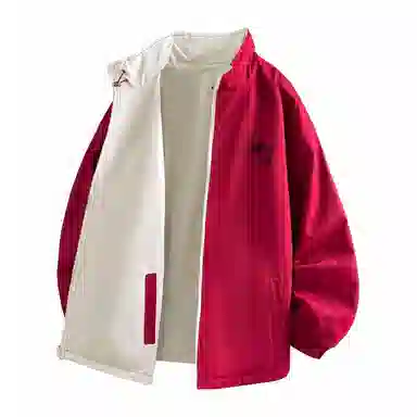 兰缪 美式高街风复古纯色基础款字母品牌防风日常山系通勤户外百搭运动休闲宽松长袖夹克外套 男女同款