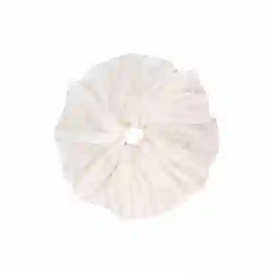 芒果饰品 流光褶皱珍珠裙摆大肠 布艺 发圈 女款