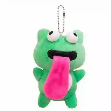 千桐 搞怪吐舌磁吸青蛙卡通治愈创意手机绳包包挂饰行李箱卡通玩偶#好运 毛绒 挂件 男女同款情侣款