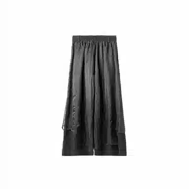 幻象者 原创设计宽松直筒八分裤子武士裤裙休闲裤 男女同款 黑色