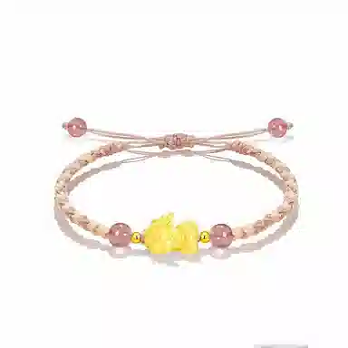 饰伴 【灵瑞貔貅·腕间纳福】招财可爱精致小众好运 合金 手绳 男女同款情侣款