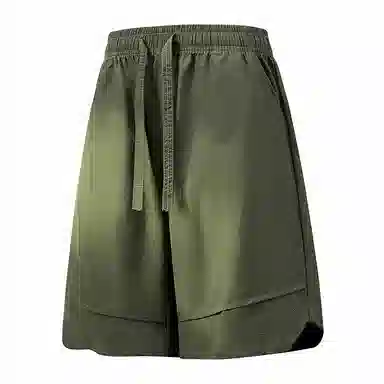 兰缪 日系简约纯色基础款日常通勤舒适美式复古透气户外运动百搭宽松五分裤休闲短裤 男女同款