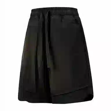 兰缪 日系简约纯色基础款日常通勤舒适美式复古透气户外运动百搭宽松五分裤休闲短裤 男女同款