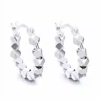 Libby Chic Square Silver Earrings S925