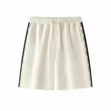 森马 宽松针织肌理感松紧腰五分休闲短裤 男款