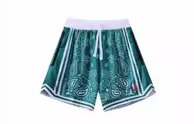 木林森 腰果花系列 美式复古运动纯色篮球裤 男女同款