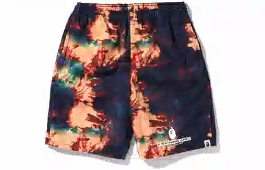 A BATHING APE Bape Tie Dye Beach Shorts