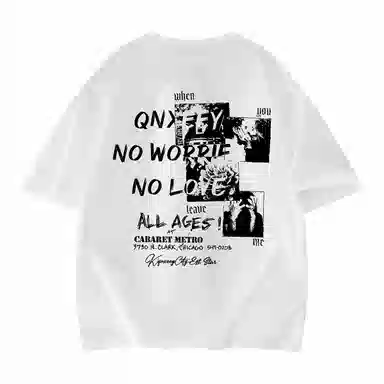 Qnxeey Vintage Cartoon Print T-Shirt