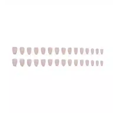 馨枕居 贴片  穿戴甲 杏仁纯色裸色 镜面